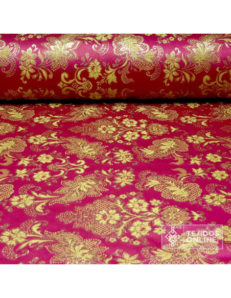 Brocado Fucsia con Dorado Salamanca