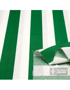 Loneta Rayas Anchas Verde - Retal  - Telas Online 2