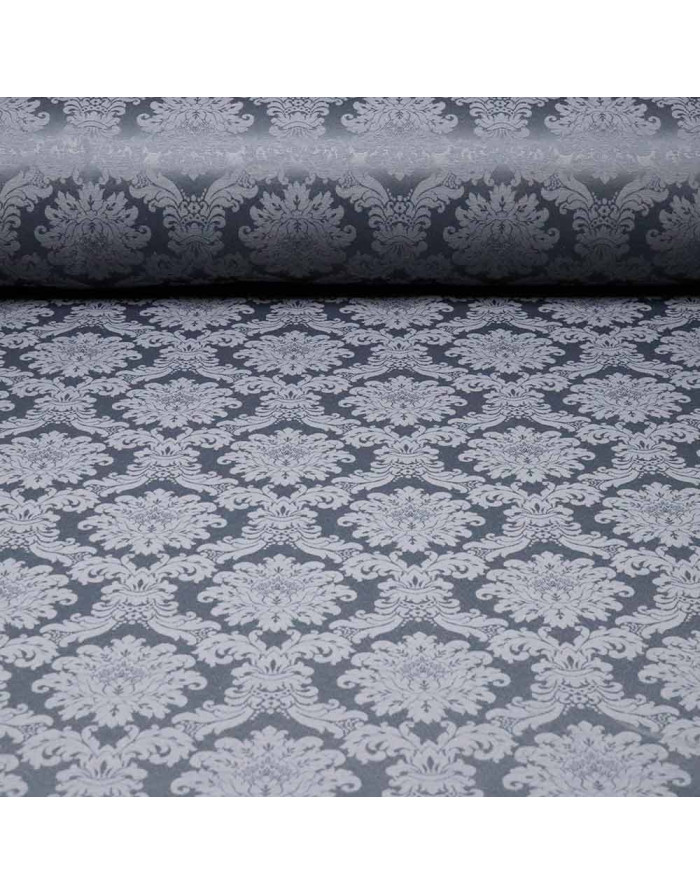 Damasco Gris Ceniza Versace - Retal - Telas de Damasco - Imagen 1