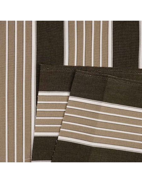 Lona Toldo Rayas Marrón Oliva - Imagen 2