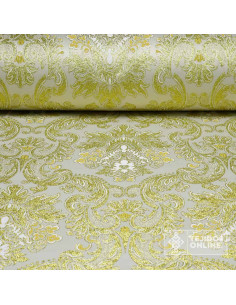 Brocado Blanco Pompeya - Retal - Tela Brocada - Cofrade - Imagen 1