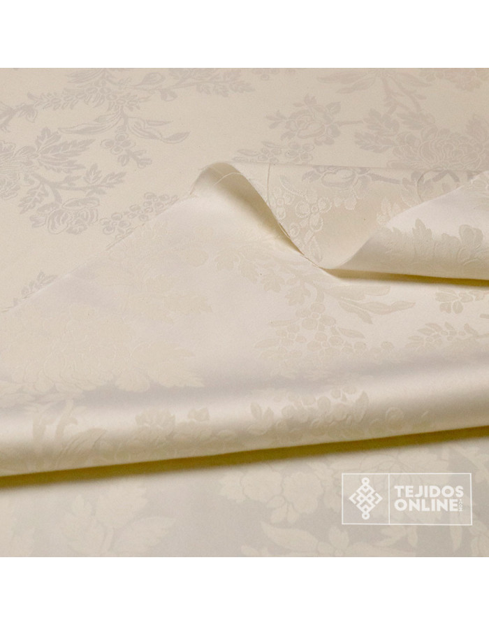 Damasco Blanco Roto Flor Oviedo | Ancho 2,80 m para Cofradías