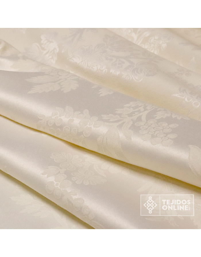 Damasco Blanco Roto Flor Oviedo | Ancho 2,80 m para Cofradías