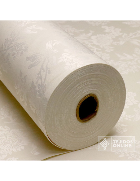 Damasco Blanco Roto Flor Oviedo | Ancho 2,80 m para Cofradías