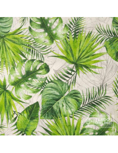 Loneta Palmera Verde Zara- Telas De Manualidades 2
