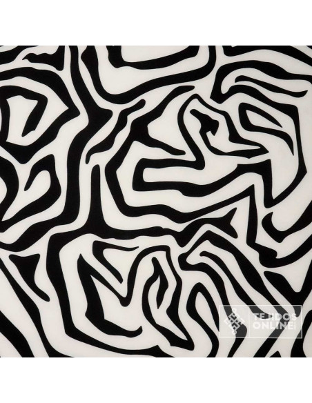 Tela Crep Lycra Cebra  - Telas de Vestir Estampada de Moda