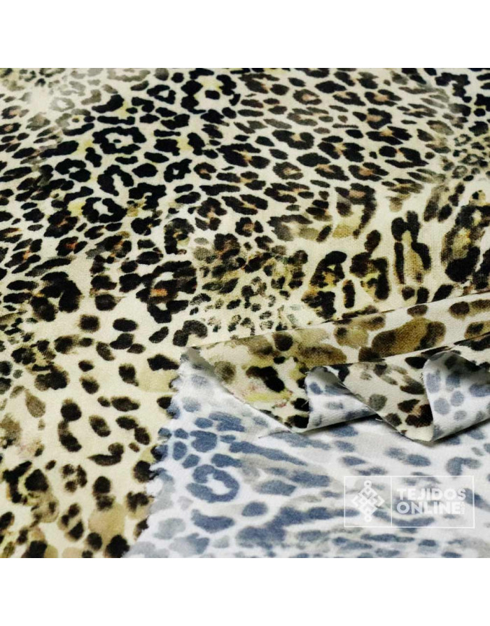 Crep Elastano Animal Print Leopardo Camel - Telas de Vestir - Imagen 4