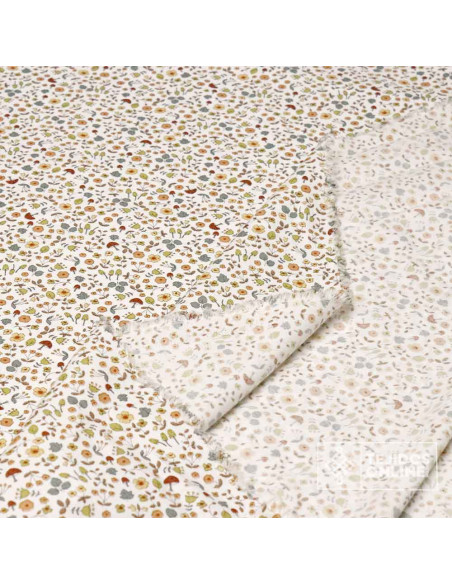 Viella Con Flores y Zetas Liberty - Tejidos Infantiles - Imagen 2