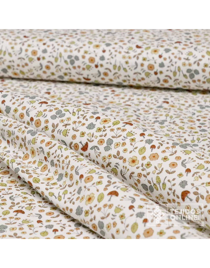 Viella Con Flores y Zetas Liberty - Tejidos Infantiles - Imagen 4