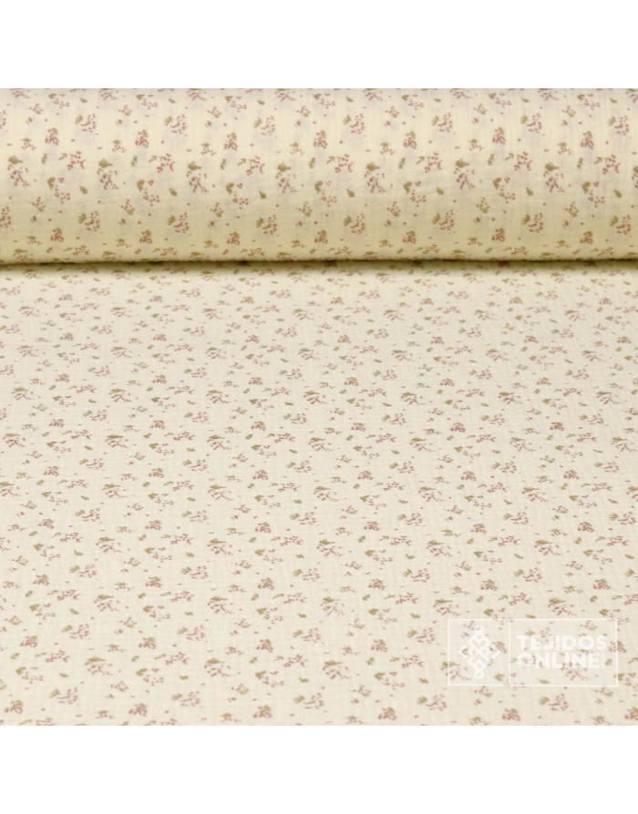 Bambula Ramitos 100% Algodón | Rosa, Mostaza Y Azafata - Imagen 1