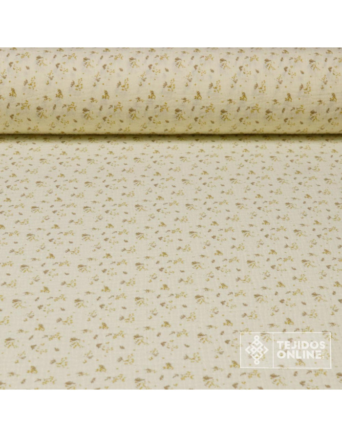 Bambula Ramitos 100% Algodón | Rosa, Mostaza Y Azafata