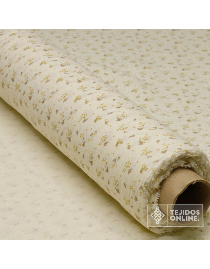 Bambula Ramitos 100% Algodón | Rosa, Mostaza Y Azafata