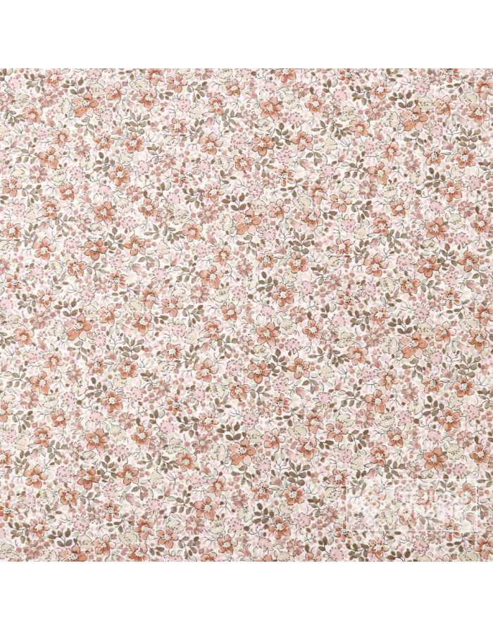 Viella Flores Liberty 100% Algodón | Topo, Caldera Y Celeste