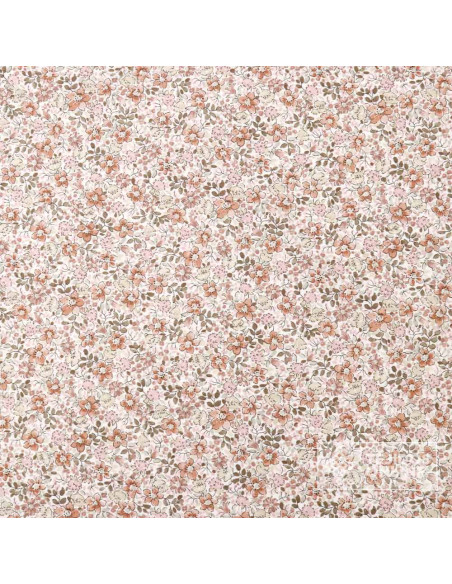 Viella Flores Liberty 100% Algodón | Topo, Caldera Y Celeste