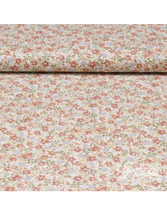 Viella Flores Liberty 100% Algodón | Topo, Caldera Y Celeste 2
