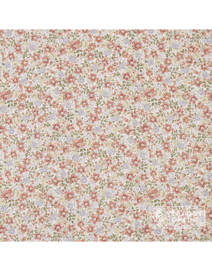 Viella Flores Liberty 100% Algodón | Topo, Caldera Y Celeste