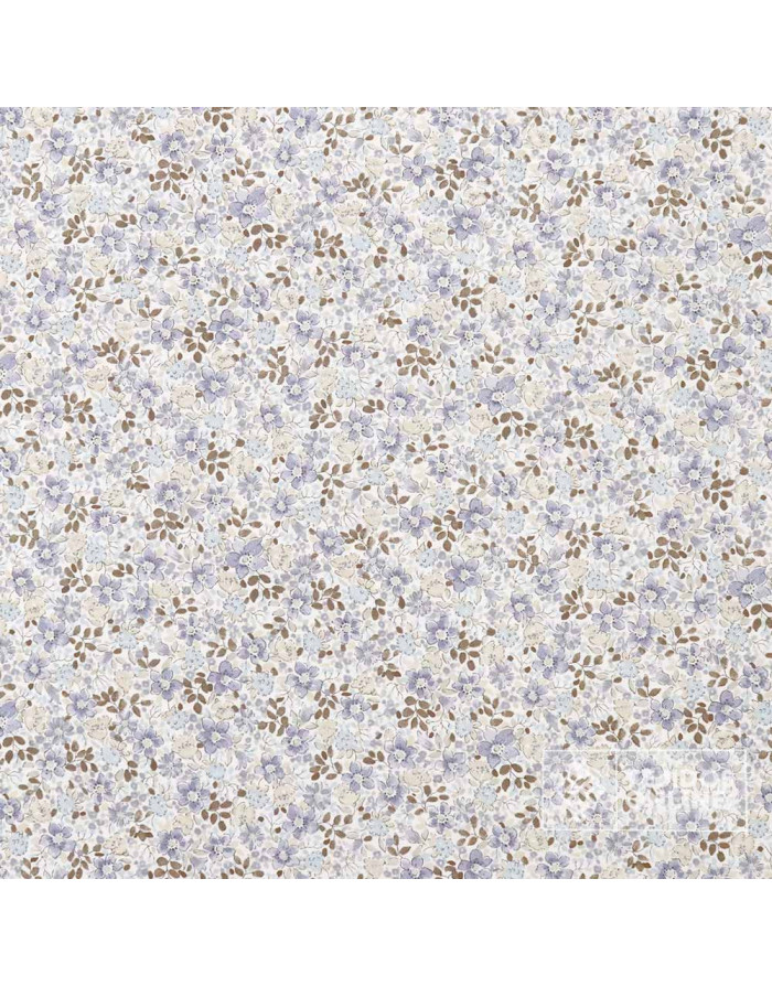 Viella Flores Liberty 100% Algodón | Topo, Caldera Y Celeste