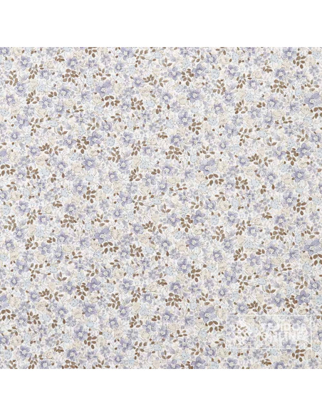 Viella Flores Liberty 100% Algodón | Topo, Caldera Y Celeste