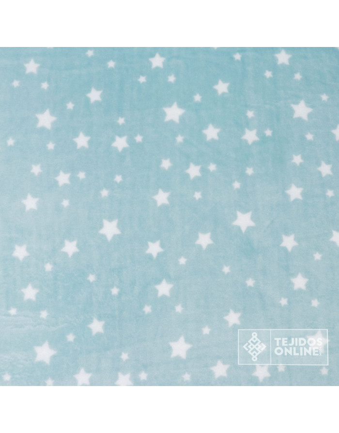 Coralina Infantil Estrellas Verde Agua O Rosa | Tela Suave - Imagen 2