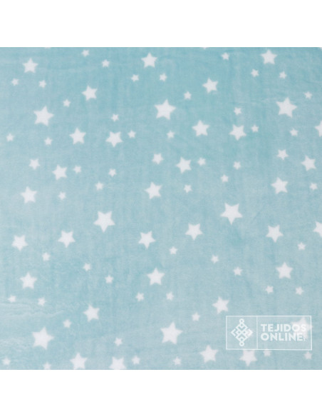 Coralina Infantil Estrellas Verde Agua O Rosa | Tela Suave - Imagen 2