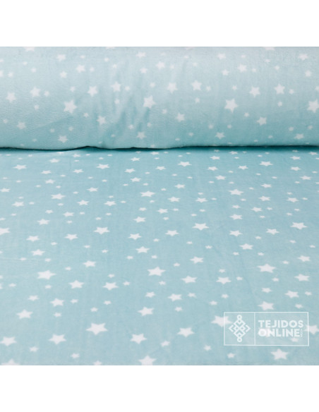 Coralina Infantil Estrellas Verde Agua O Rosa | Tela Suave - Imagen 1