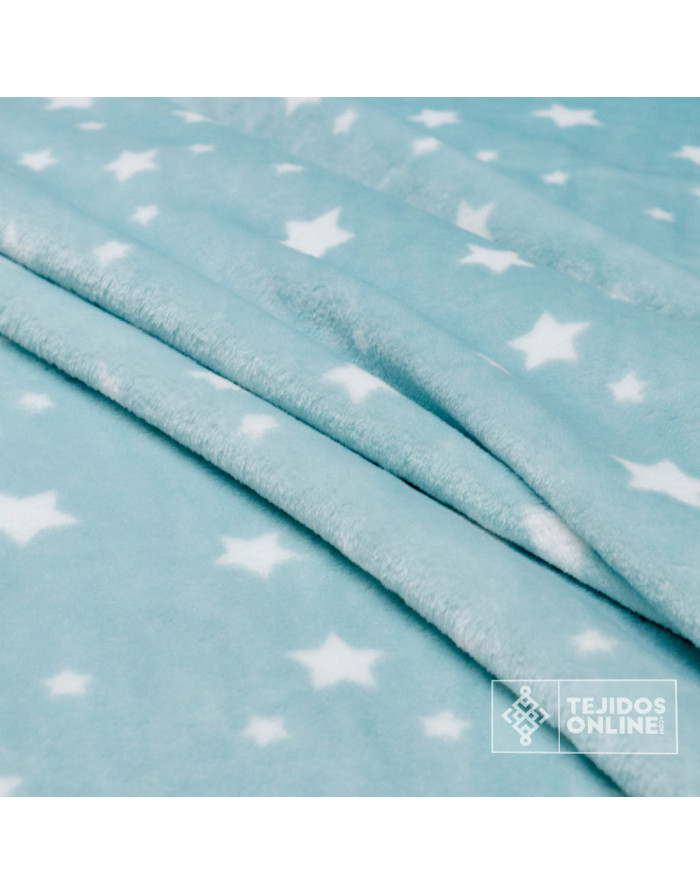 Coralina Infantil Estrellas Verde Agua O Rosa | Tela Suave - Imagen 3