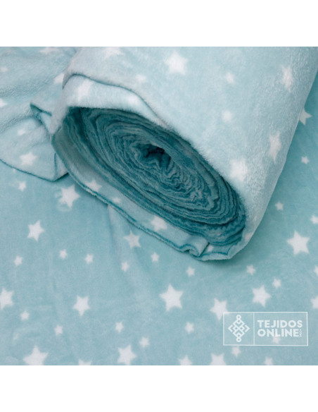 Coralina Infantil Estrellas Verde Agua O Rosa | Tela Suave - Imagen 4
