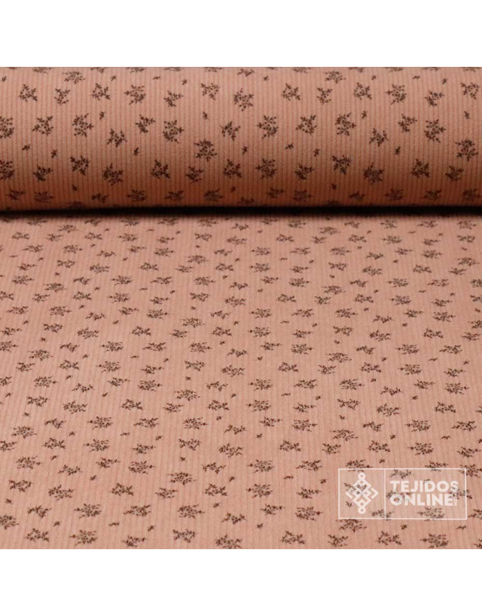 Pana Con Lycra Estampada Flores Maquillaje | Micropana Elástica - Imagen 1