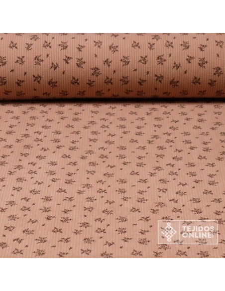 Pana Con Lycra Estampada Flores Maquillaje | Micropana Elástica - Imagen 1