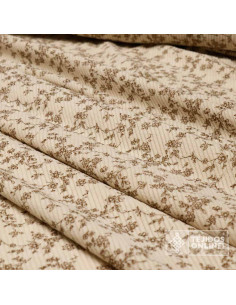 Pana Con Lycra Estampada Flores Beige | Micropana Elástica 2