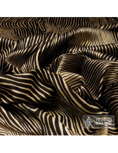 Satén Fino Animal Print Camel - Telas de Satén - Telas Online 2