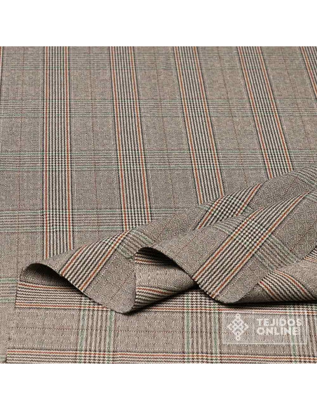 Tela Principe de Gales Rayas Caldera- Venta de Telas - Imagen 2