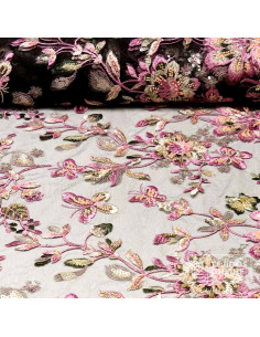 Tela de Tul Lentejuelas Malva y Lilas - Telas para Bodas