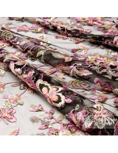 Tela de Tul Lentejuelas Malva y Lilas - Telas para Bodas 2
