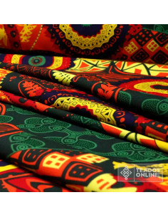 Tela Tribu Fantasía - Tela Estampadas Etnicas - Tejidos 2
