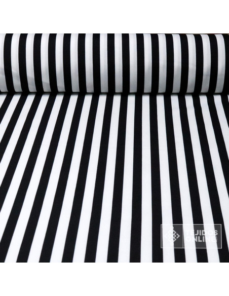 Tela de Rayas Blanca y Negra  | Telas de Carnaval y Fantasía - Imagen 1