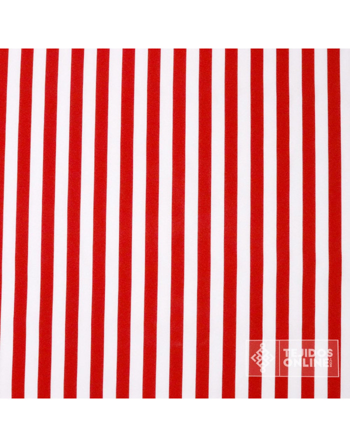 Tela de Rayas Roja y Blanca  | Telas de Carnaval y Fantasía - Imagen 3