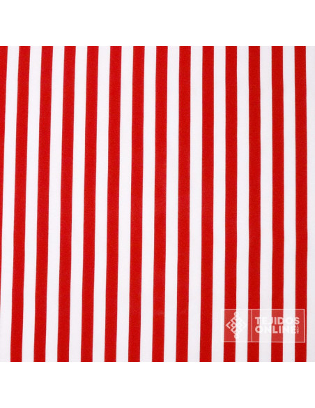 Tela de Rayas Roja y Blanca  | Telas de Carnaval y Fantasía - Imagen 3