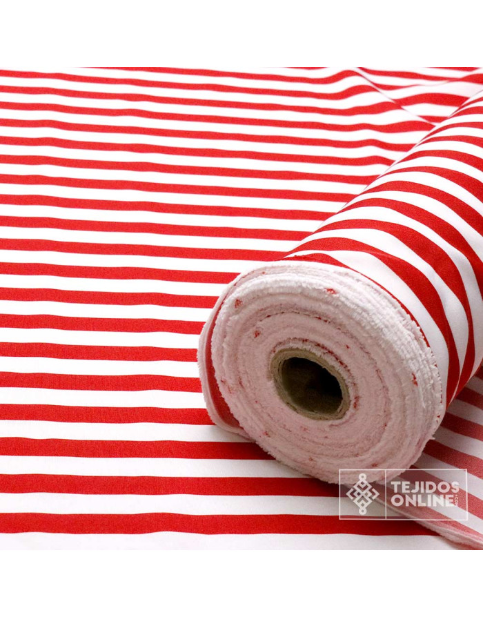 Tela de Rayas Roja y Blanca  | Telas de Carnaval y Fantasía - Imagen 4