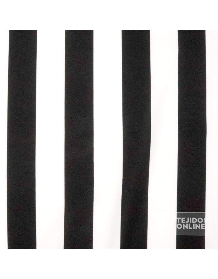 Tela de Rayas Ancha Blanca y Negra  | Telas de Carnaval y Fantasía - Imagen 3