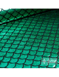Licra Sirenita Escamas Verde - Ideal Para Disfraces de Carnaval 2
