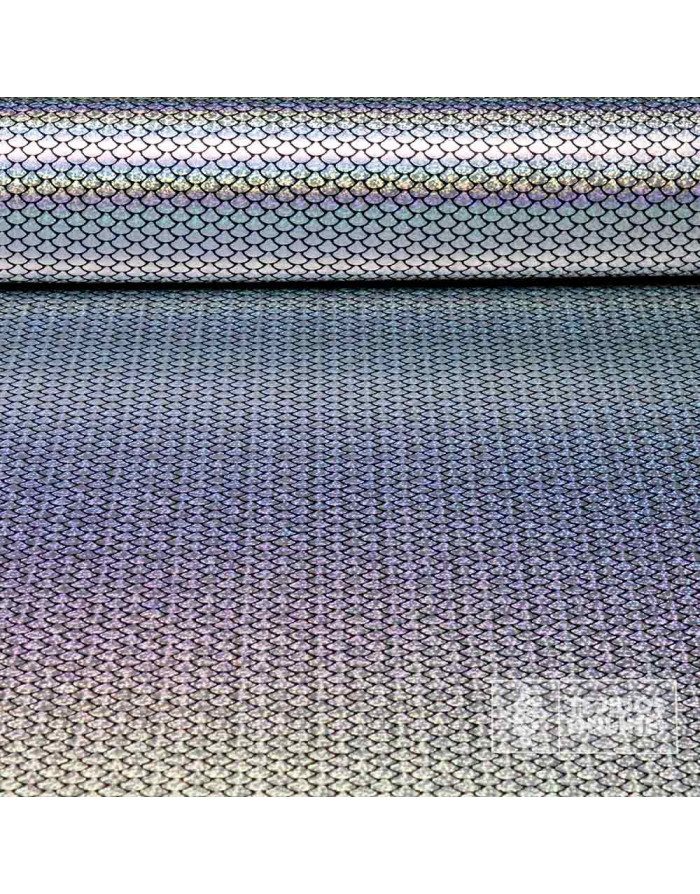 Licra Sirenita Escamas Platas - Ideal Para Disfraces de Carnaval - Imagen 1