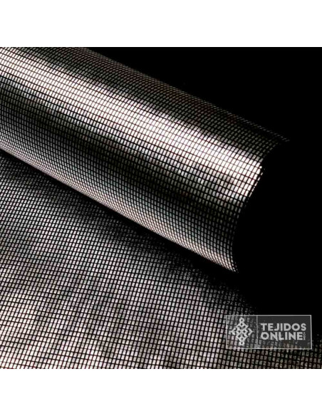 Licra Fantasía Cuadros Dorado y Plata - Ideal Para Disfraces - Imagen 4