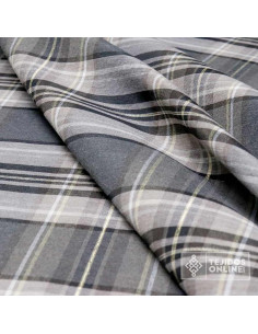 Cuadro Escoces Gris Lurex Dorado - Telas de Cuadro 2