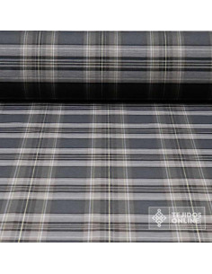 Cuadro Escoces Gris Lurex Dorado - Telas de Cuadro