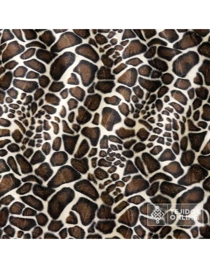 Tela Pelo Jirafa Marrón - Tienda de Telas - Imagen 2