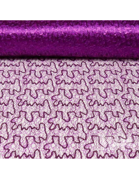 Red Craquelada Fantasía con Lentejuelas | Telas Fantasía - Imagen 1