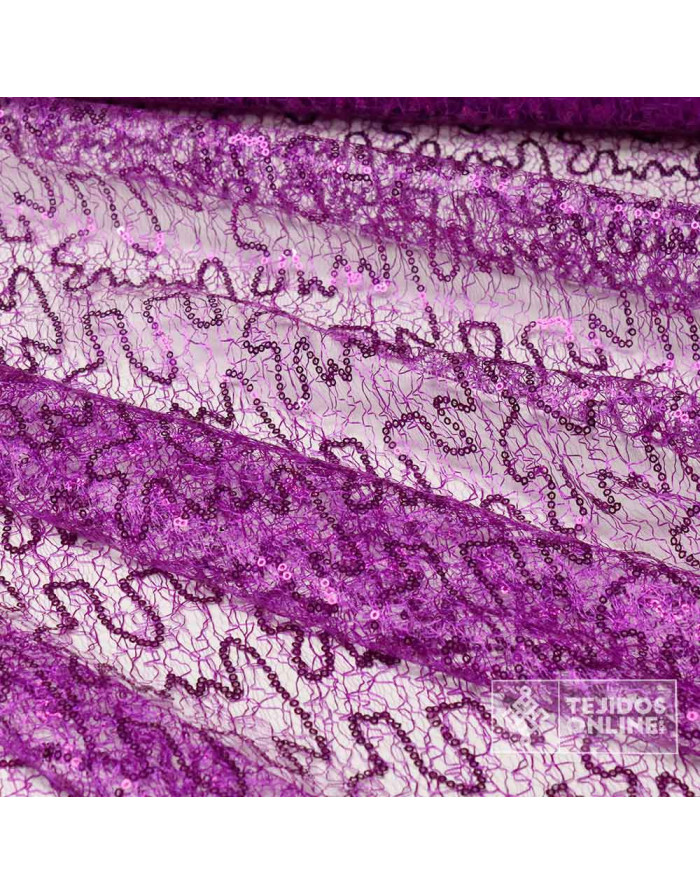 Red Craquelada Fantasía con Lentejuelas | Telas Fantasía - Imagen 2