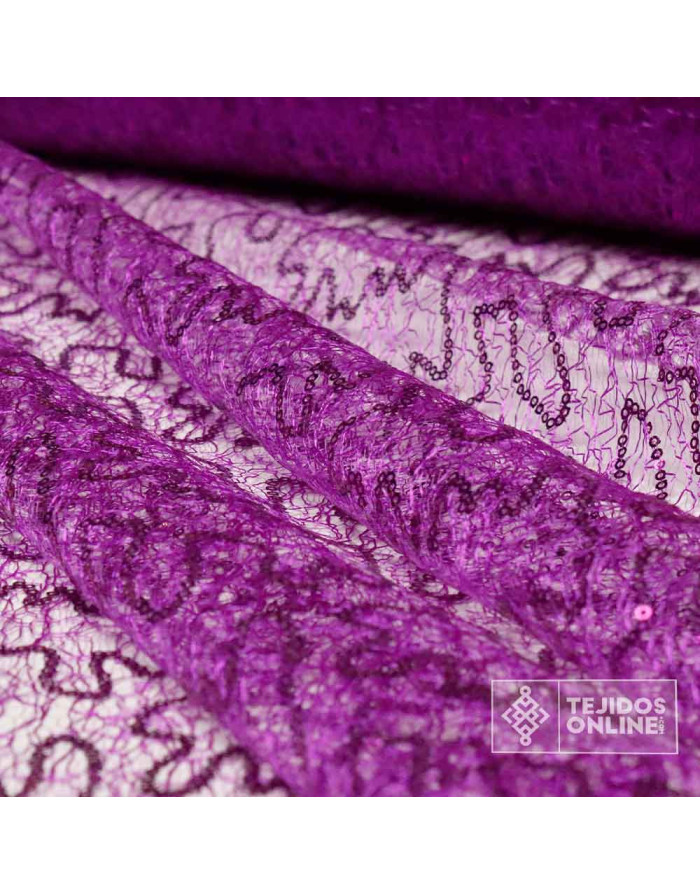 Red Craquelada Fantasía con Lentejuelas | Telas Fantasía - Imagen 3