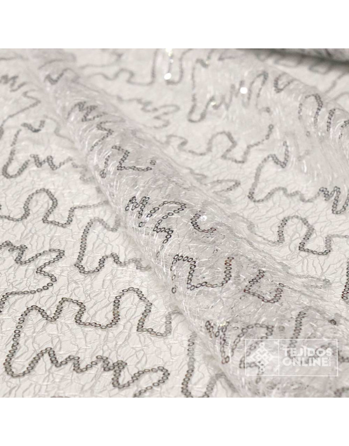 Red Craquelada Fantasía con Lentejuelas | Telas Fantasía - Imagen 2